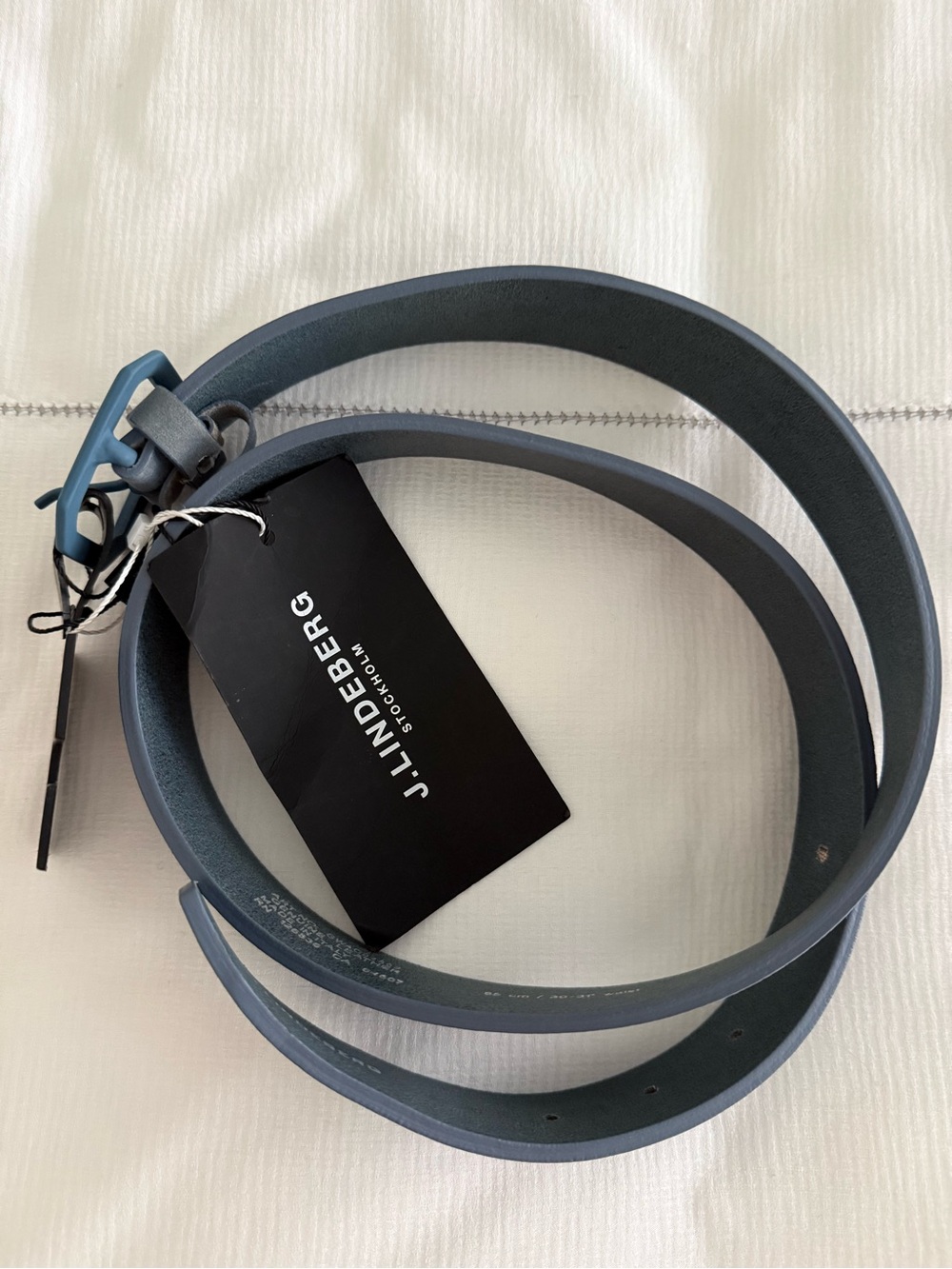 J. Lindeberg Women Golf Blue Leather Belt
